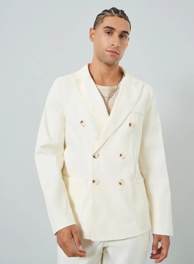 تايك تو طقم منسق من بليزر بأزرار مزدوجة وبنطال